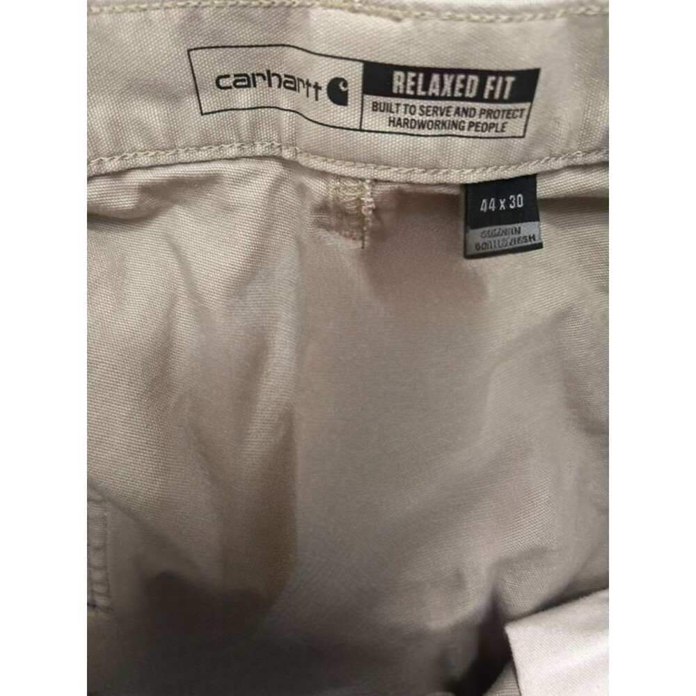 Carhartt Rugged Flex Relaxed Fit Work Pants Mens Size 44 x 30 Canvas Khaki - Picture 6 of 7